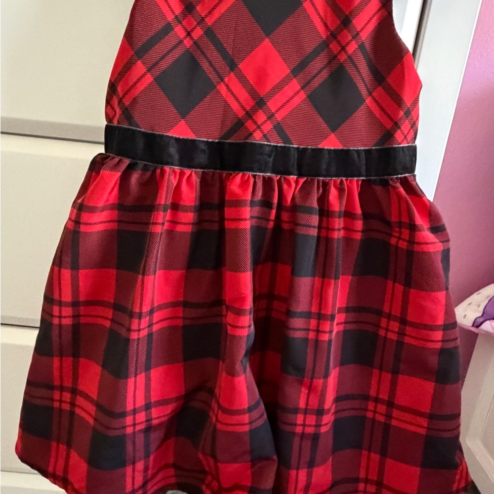 Cat & Jack Red and Black Checkered Dress